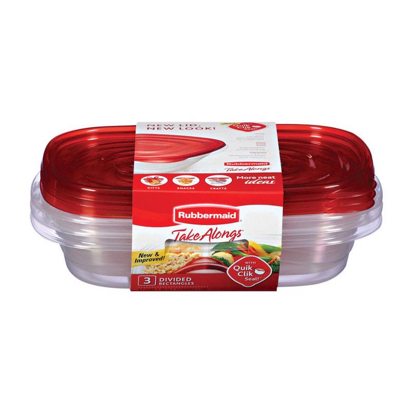 RUBBERMAID - Rubbermaid TakeAlongs 3.7 cups Clear Food Storage Container 3 pk