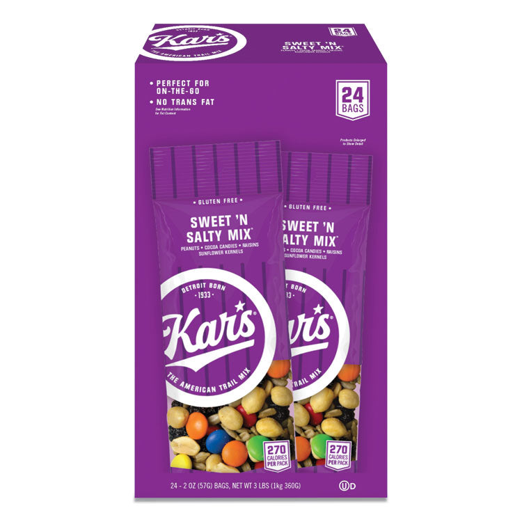 Kar's - Nuts Caddy, Sweet 'N Salty Mix, 2 oz Packets, 24/Box
