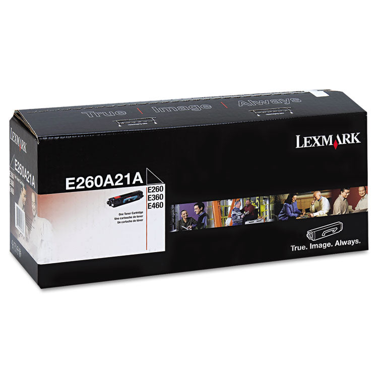 Lexmark - E260A21A Toner, 3,500 Page-Yield, Black