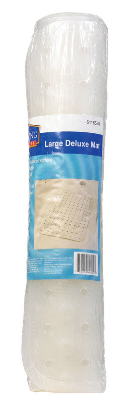 LIVING ACCENTS - Living Accents 31-1/2 in. L X 15 in. W Clear Vinyl Bath Mat Latex Free