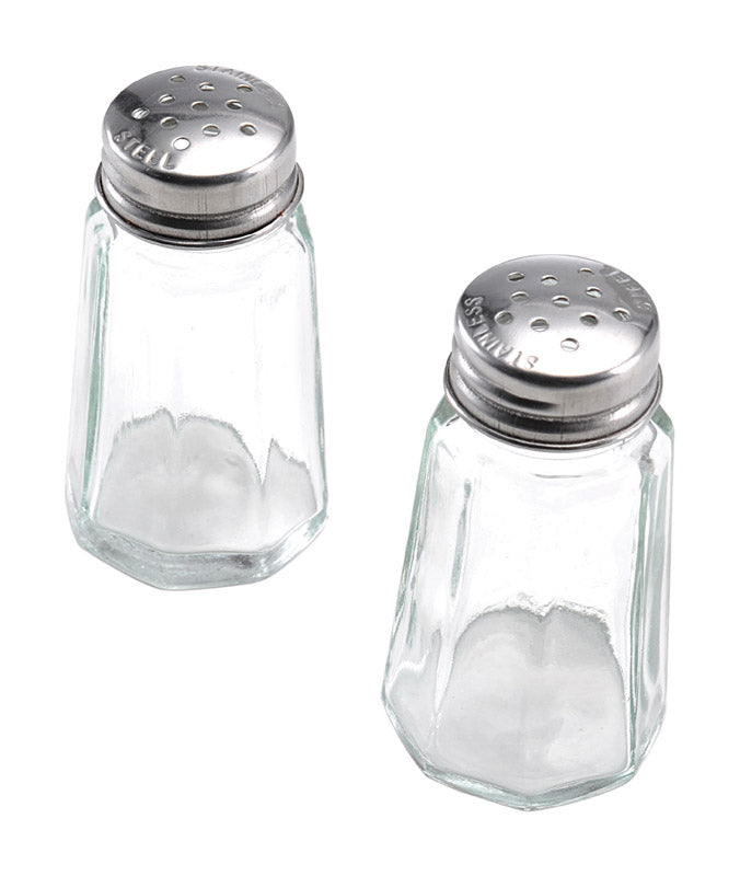 LIFETIME - Lifetime Clear Glass Salt and Pepper Set Salt and Pepper Set 2 pk