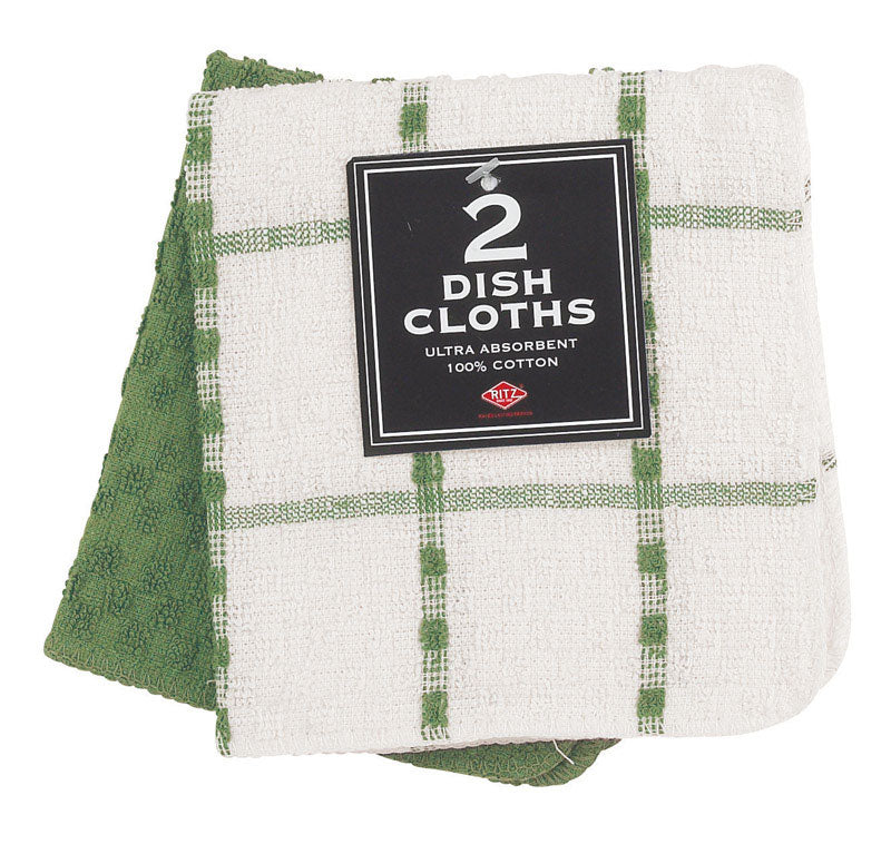 RITZ - Ritz Cactus Cotton Check/Solid Dish Cloth 2 pk - Case of 3