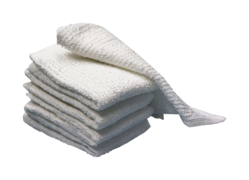 RITZ - Ritz White Cotton Bar Mop Dish Cloth 5 pk - Case of 3