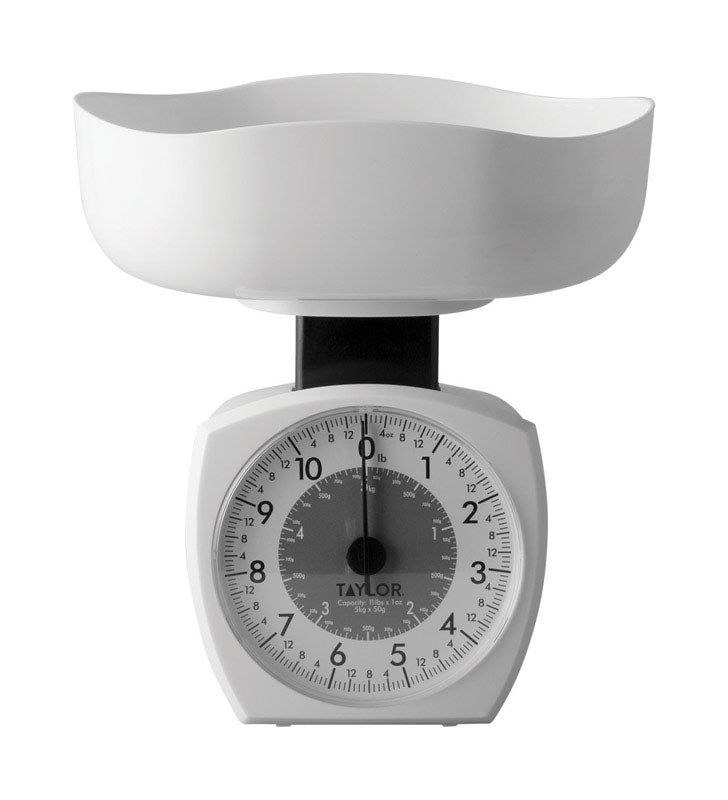 TAYLOR - Taylor White Analog Kitchen Scale 11 lb