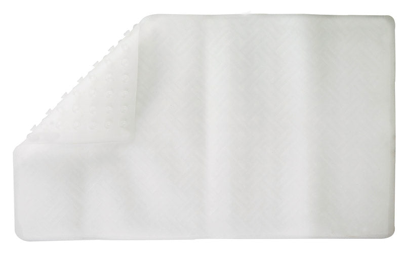 LIVING ACCENTS - Living Accents 28 in. L X 16 in. W Clear Thermo Plastic Elastomer Bath Mat Latex Free