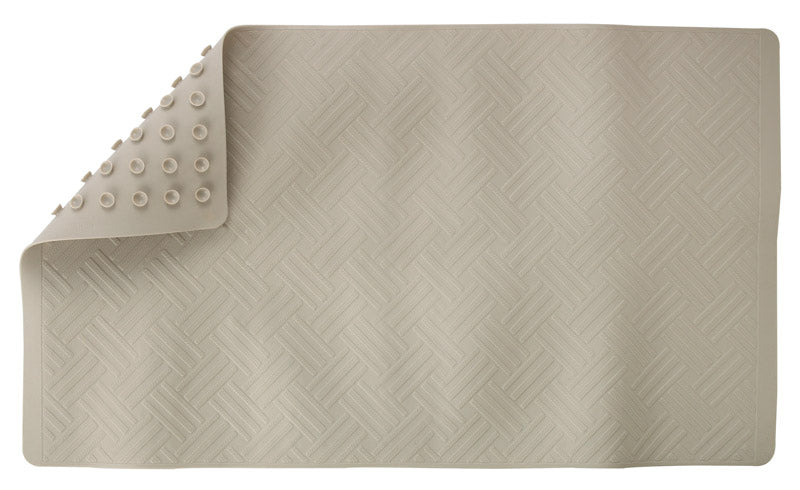 LIVING ACCENTS - Living Accents 28 in. L X 16 in. W Beige Thermo Plastic Elastomer Bath Mat Latex Free
