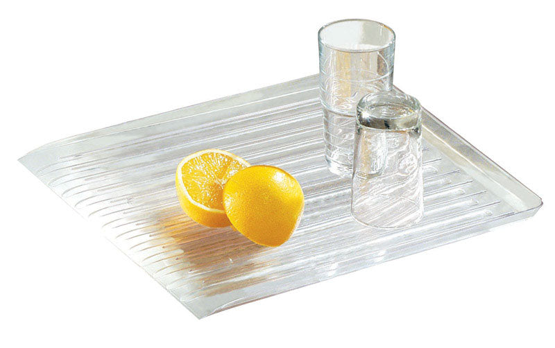 IDESIGN - iDesign Forma 12 in. L X 14 in. W X 1 in. H Clear Plastic Drain Board