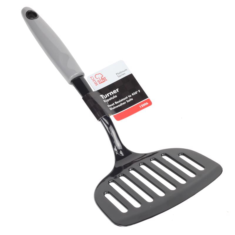 CHEF CRAFT - Chef Craft Black/Gray Nylon Jumbo Slotted Turner - Case of 3