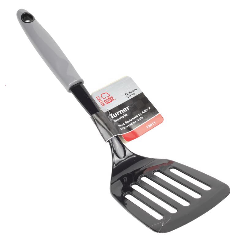CHEF CRAFT - Chef Craft Black/Gray Nylon Slotted Turner - Case of 3 [12011]