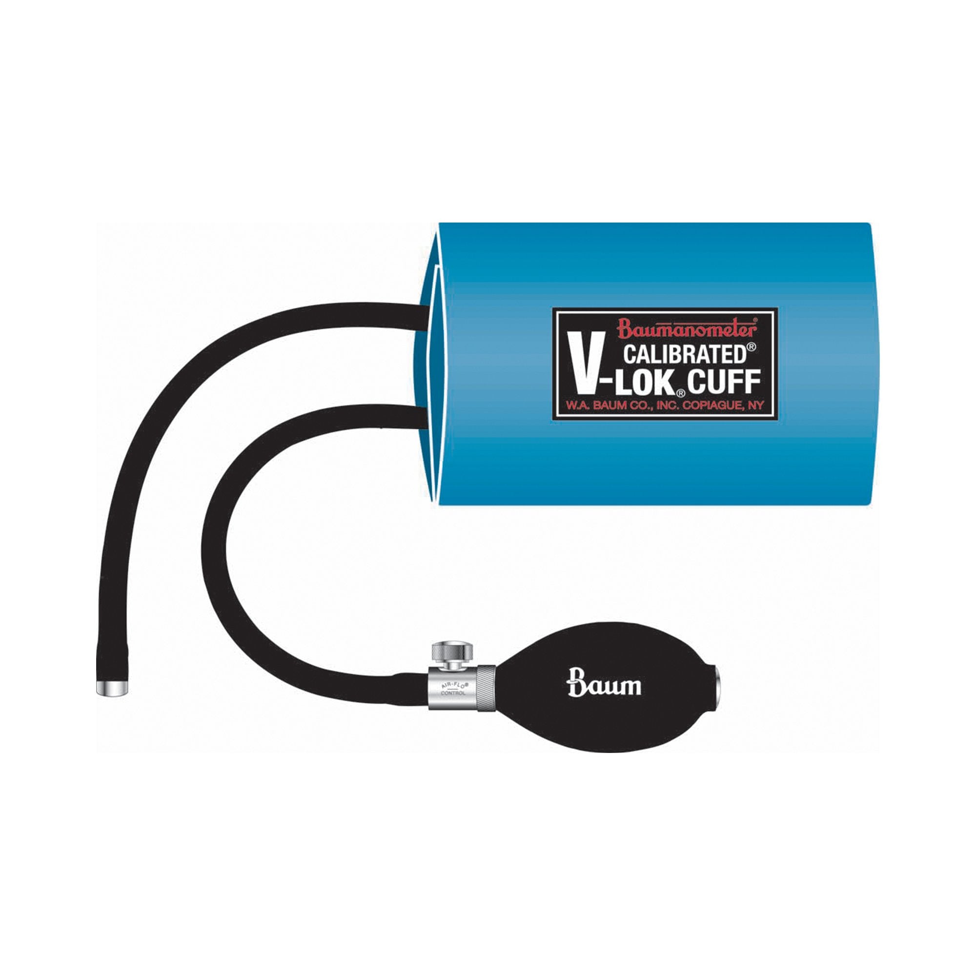 W.A. Baum - Reusable Blood Pressure Cuff and Bulb Calibrated® V-Lok® 46 to 66 cm Leg Polyester Fabric Cuff Thigh Cuff [1/EA]