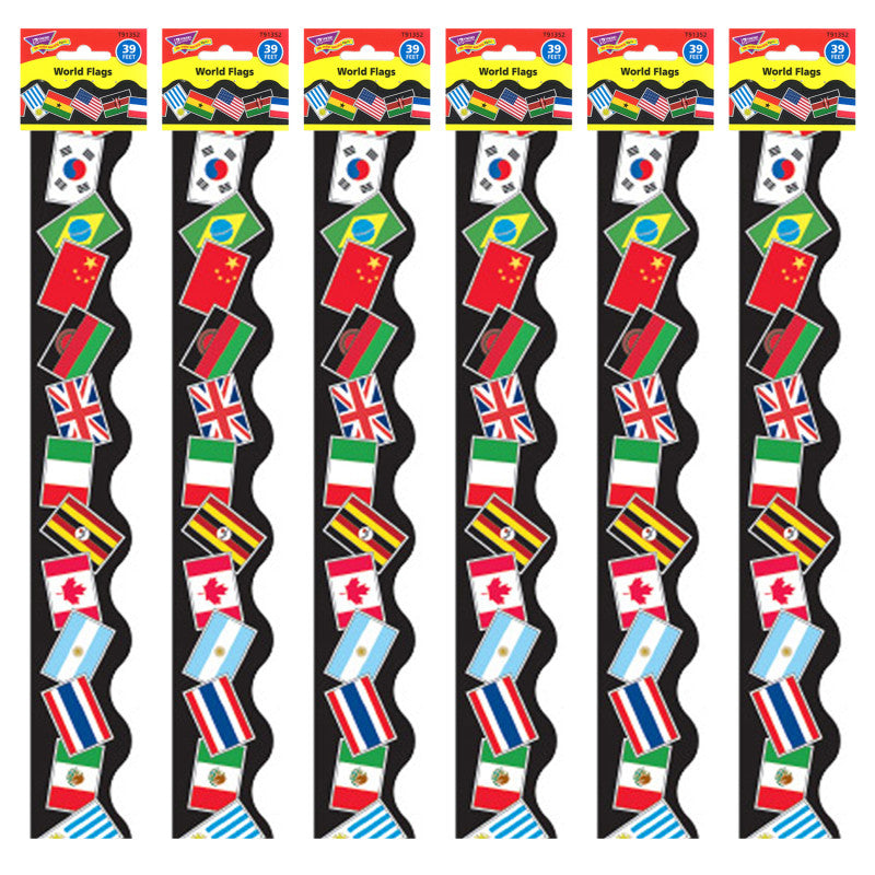 TREND - World Flags Terrific Trimmers®, 39 Feet Per Pack, 6 Packs