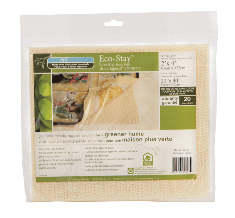 CON-TACT - Con-Tact Eco Stay 2 ft. W X 4 ft. L Reversible Polyester Indoor Rug Pad