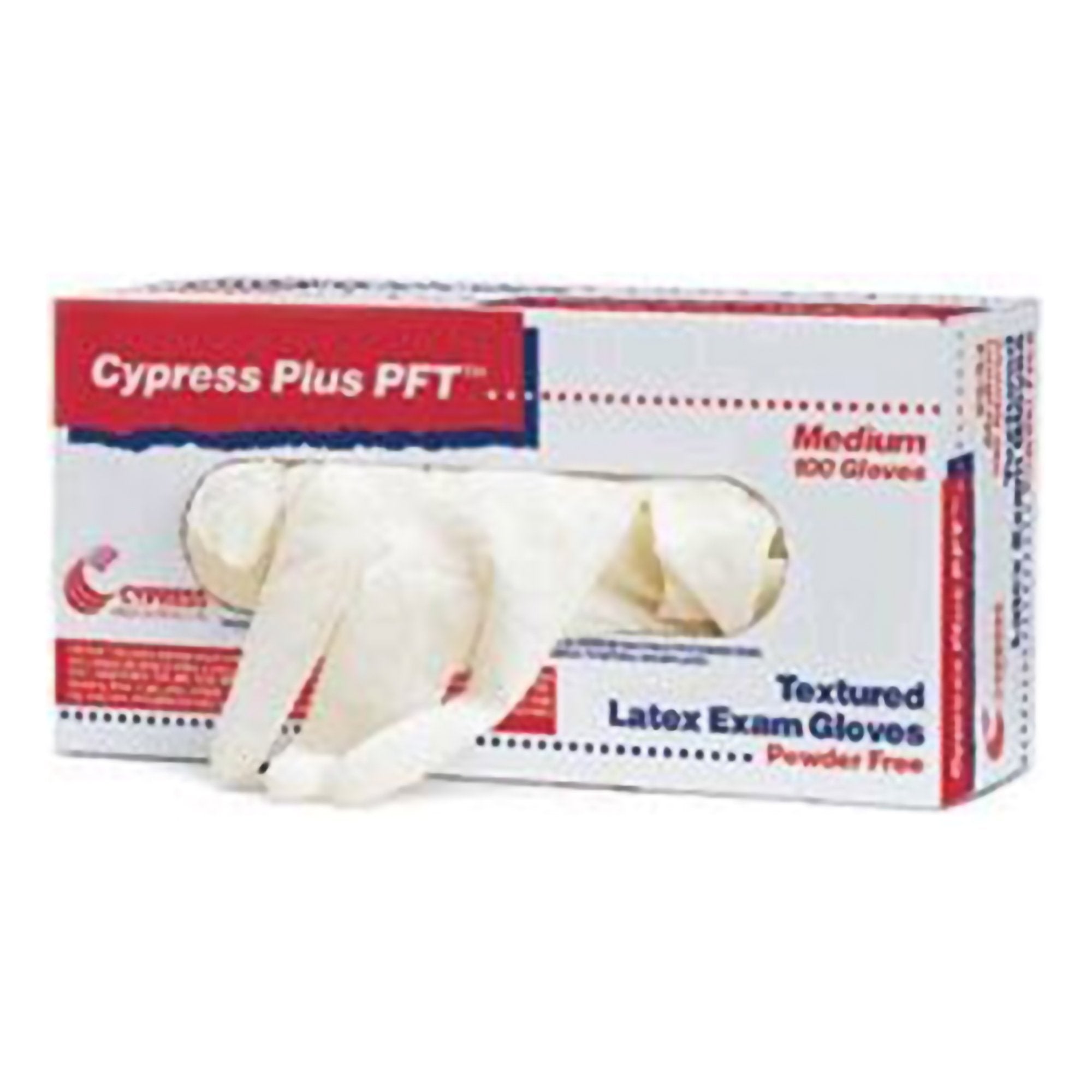 McKesson Brand - Exam Glove Cypress Plus® PFT Large NonSterile Latex Standard Cuff Length Fully Textured Ivory Not Rated [100/BX]