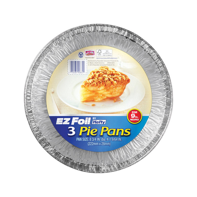 E-Z FOIL - Hefty EZ Foil 8-3/4 in. W X 8-3/4 in. L Pie Pan Silver 3 pk - Case of 12