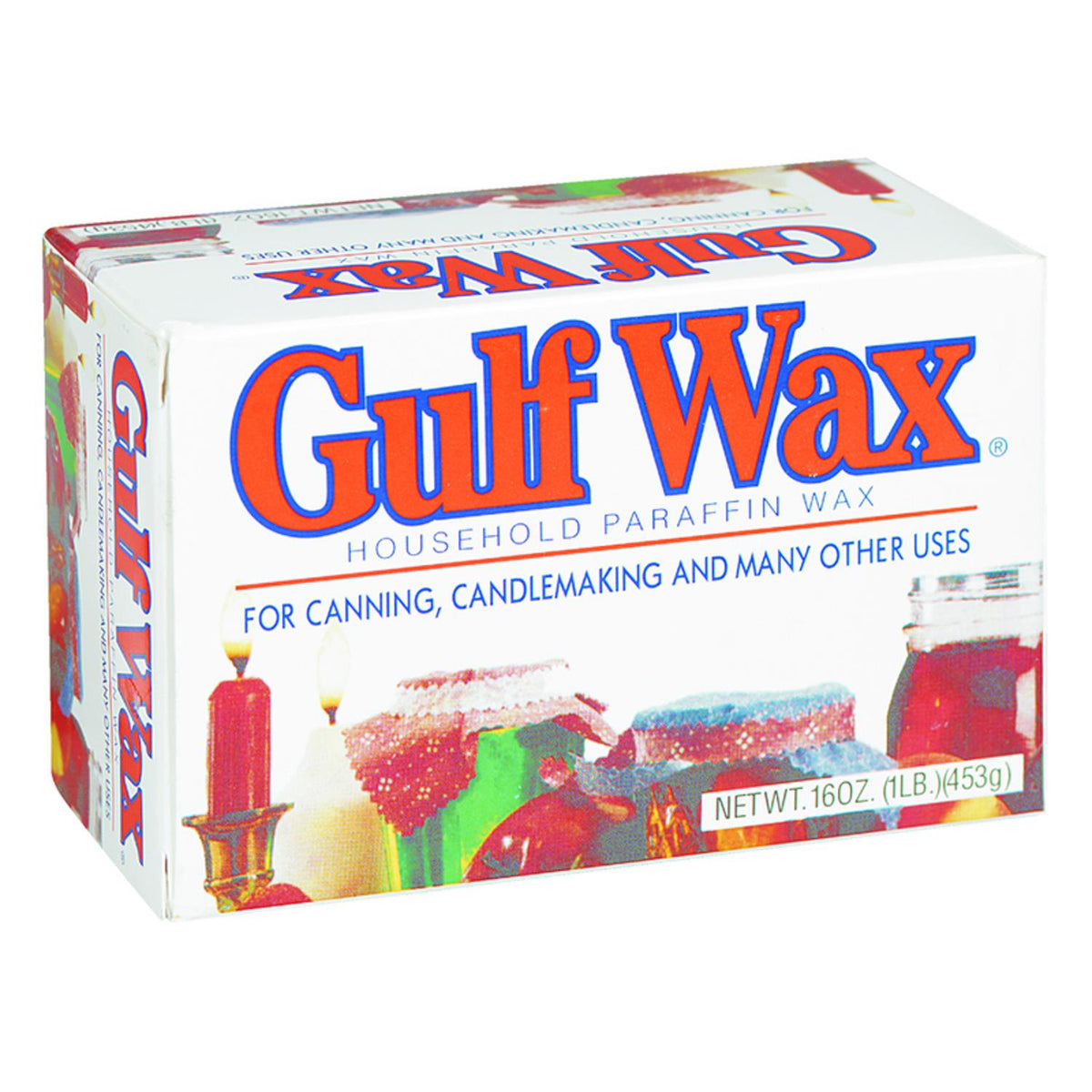 Gulfwax Wide Mouth Paraffin Wax 1 lb 16 oz - Case of 24