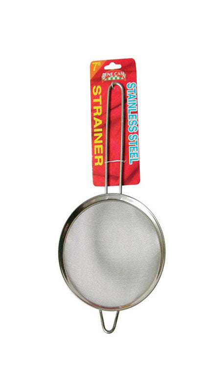 BENE CASA - Bene Casa Silver Stainless Steel Strainer with Handle