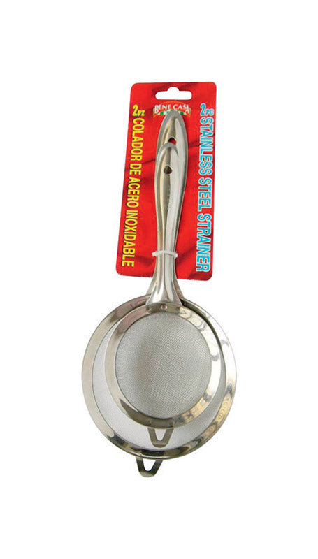 BENE CASA - Bene Casa Silver Stainless Steel Strainer Set