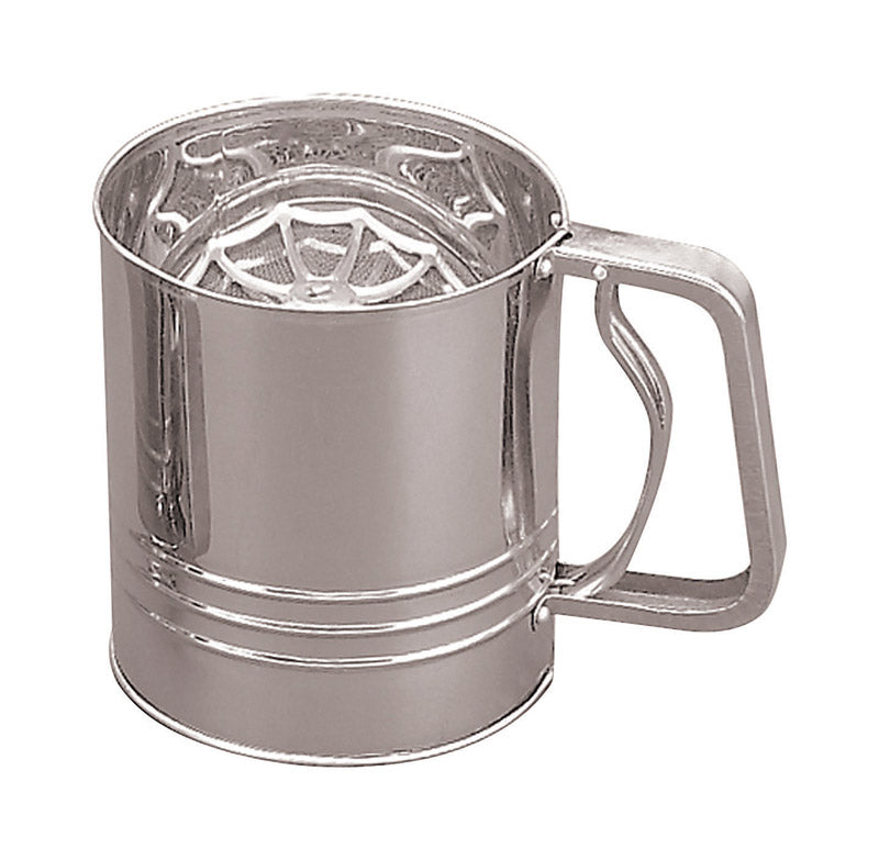 FOX RUN - Fox Run Silver Stainless Steel Flour Sifter 4 cups