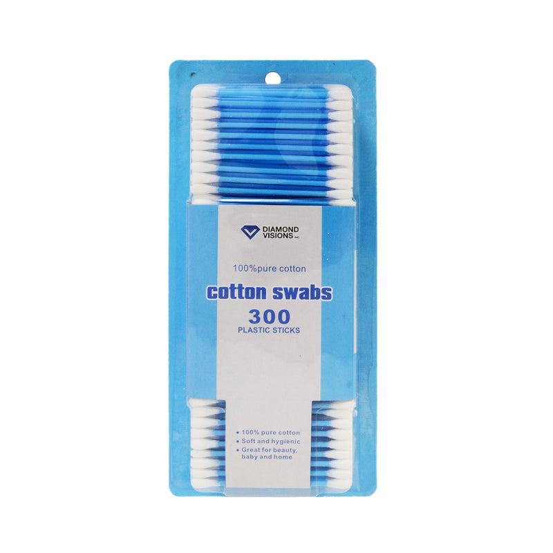 DIAMOND VISIONS - Diamond Visions Health and Beauty Swabs Cotton 300 pk - Case of 48