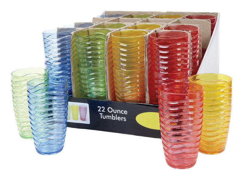 CHEF CRAFT - Chef Craft 22 oz Assorted BPA Free Tumbler - Case of 32