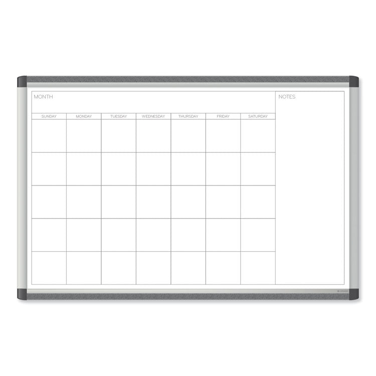 U Brands - PINIT Magnetic Dry Erase Undated One Month Calendar, 35 x 23, White
