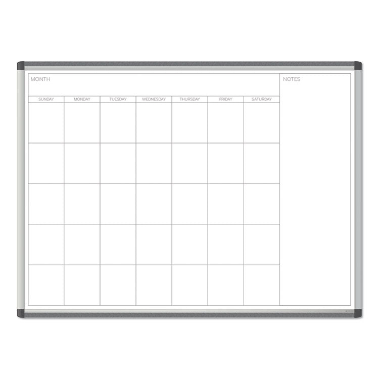 U Brands - PINIT Magnetic Dry Erase Undated One Month Calendar, 47 x 35, White