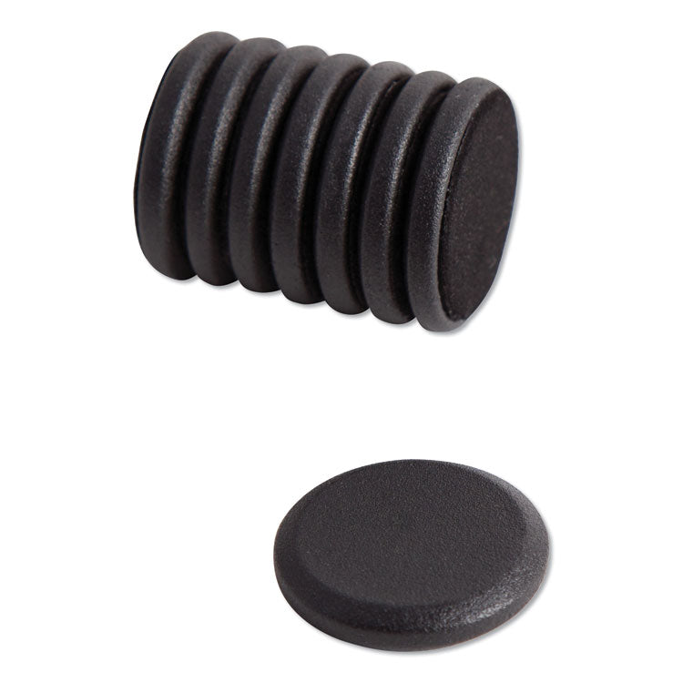 U Brands - High Energy Magnets, Circle, Black, 1.25" Diameter, 8/Pack