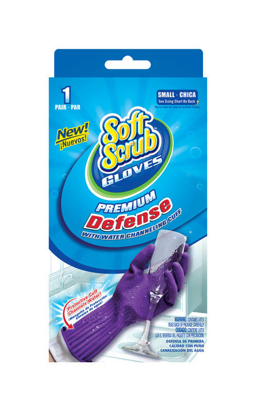 SOFT SCRUB - Soft Scrub Rubber Cleaning Gloves S Purple 1 pair