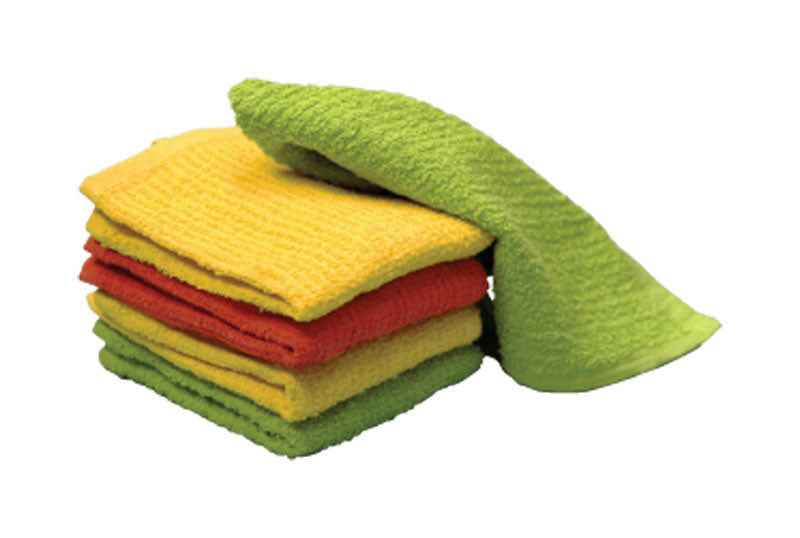RITZ - Ritz Warm Assorted Cotton Solid Bar Mop Dish Cloth 5 pk - Case of 3