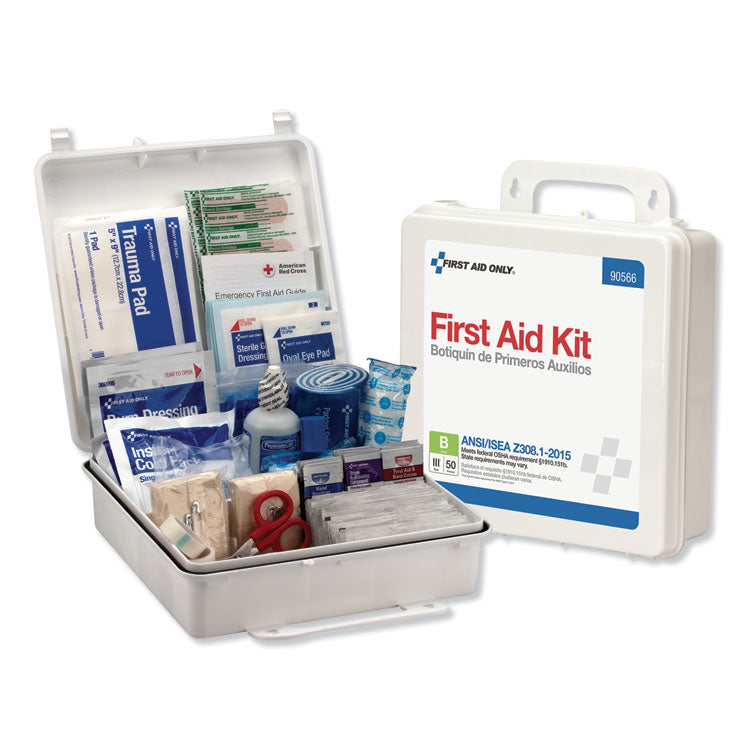 First Aid Only - Bulk ANSI 2015 Compliant Class B Type III First Aid Kit for 50 People, 199 Pieces, Plastic Case
