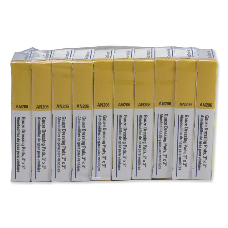 First Aid Only - Refill Gauze Pads for Ansi-Compliant First Aid Kits/Cabinets, Sterile, 3 x 3, 40/Pack