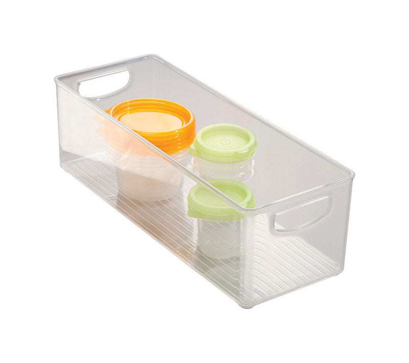 IDESIGN - iDesign 0.28 cu ft Clear Storage Bin 6 in. H X 5 in. W X 16 in. D Stackable
