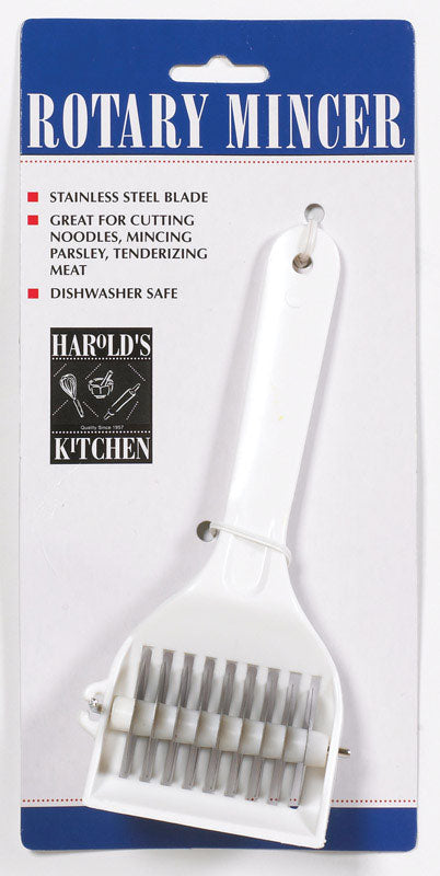 HAROLD'S KITCHEN - Harold's Kitchen White Plastic/Stainless Steel Rotary Mincer