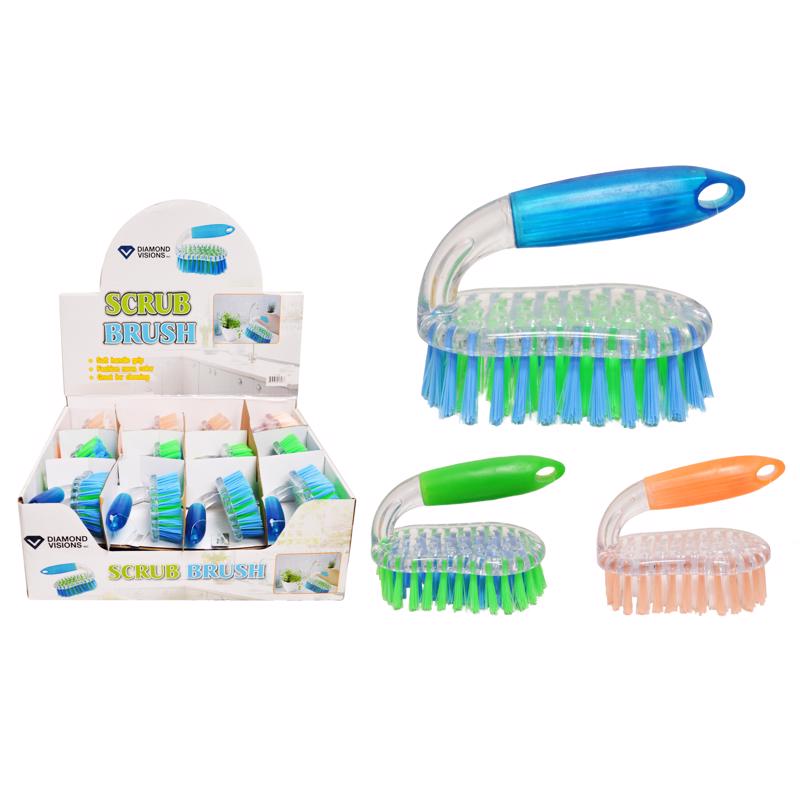 DIAMOND VISIONS - Diamond Visions 3 in. W Iron Handle Scrub Brush - Case of 24