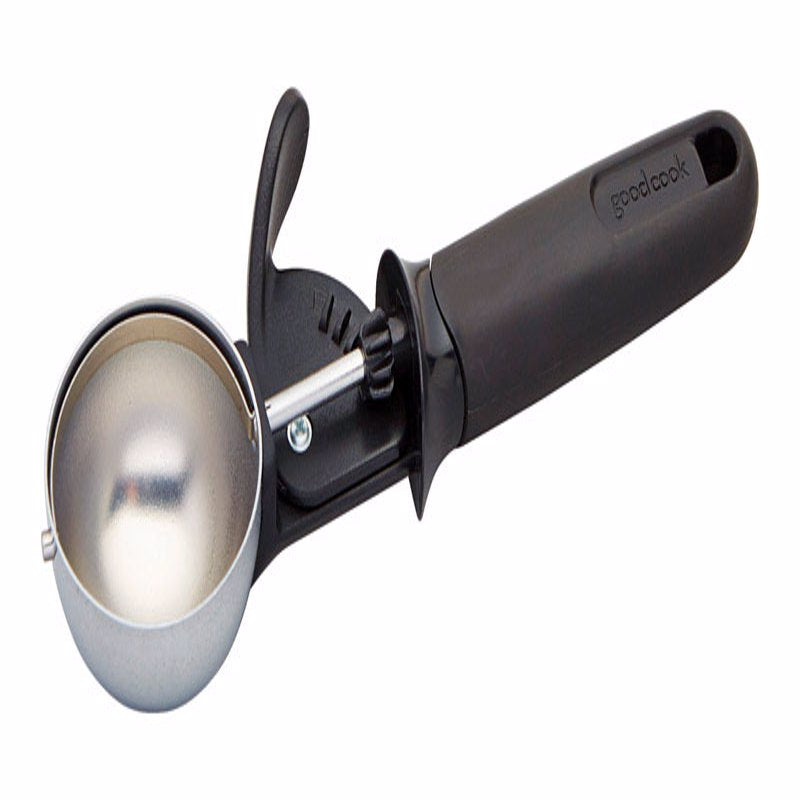 GOOD COOK - Good Cook Silver/Black Stainless Steel Ice Cream Scoop