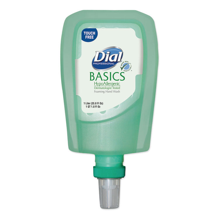 Dial Professional - Basics Hypoallergenic Foaming Hand Wash Refill for FIT Touch Free Dispenser, Honeysuckle, 1 L, 3/Carton
