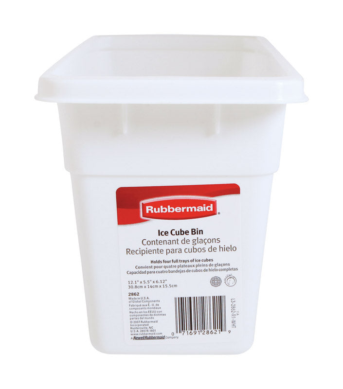 RUBBERMAID - Rubbermaid White Plastic Ice Cube Bin