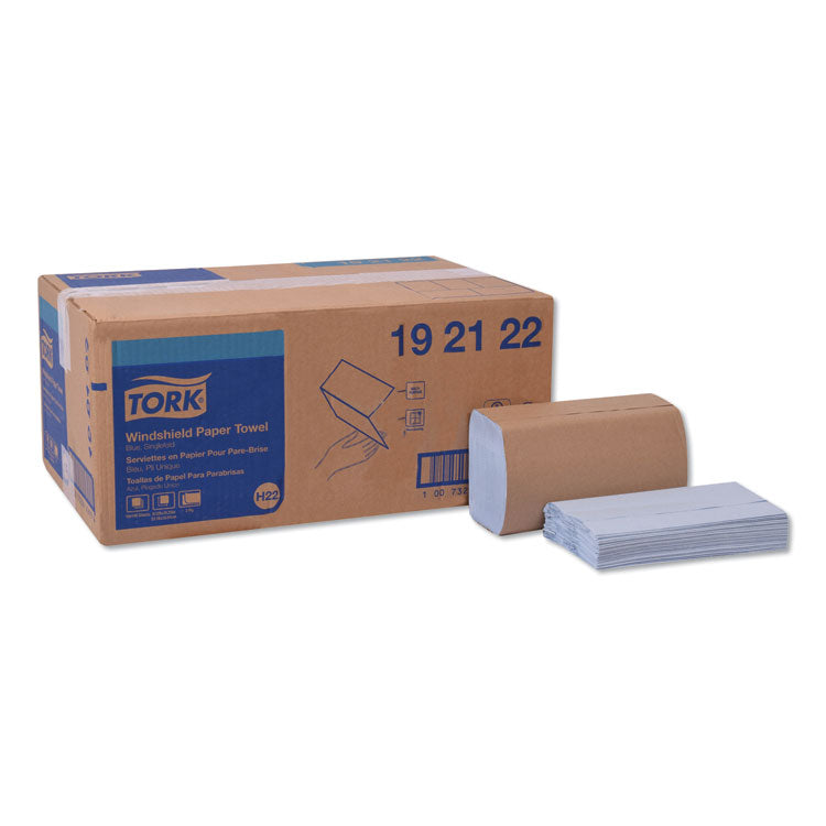 Tork - Windshield Towel, 2-Ply, 9.13 x 10.25, Blue, 140/Pack, 16 Packs/Carton