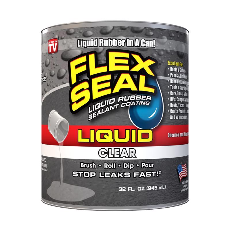 FLEX SEAL FAMILY OF PRODUCTS - Flex Seal Family of Products Flex Seal Clear Liquid Rubber Sealant Coating 32 oz - Case of 6