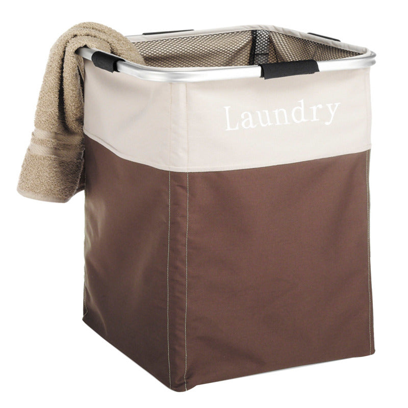 WHITMOR - Whitmor Brown Polyester Collapsible Hamper