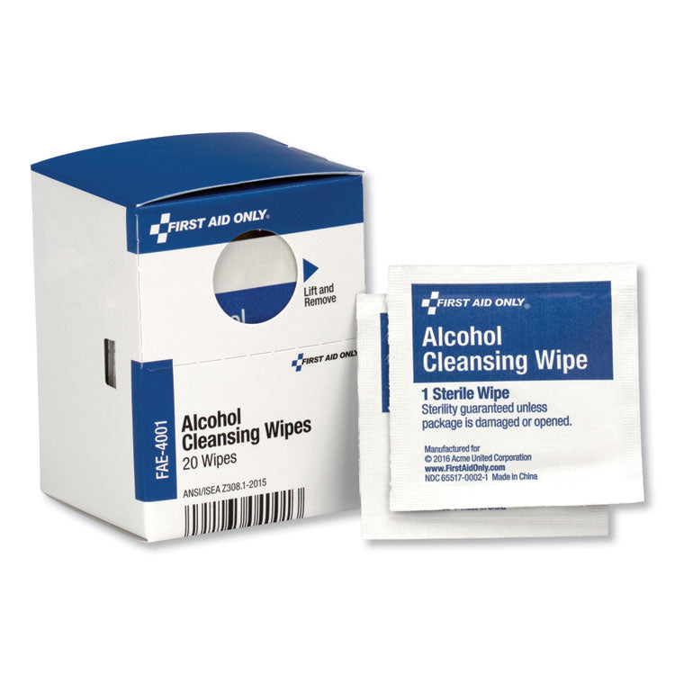 First Aid Only - SmartCompliance Alcohol Cleansing Pads, 20/Box