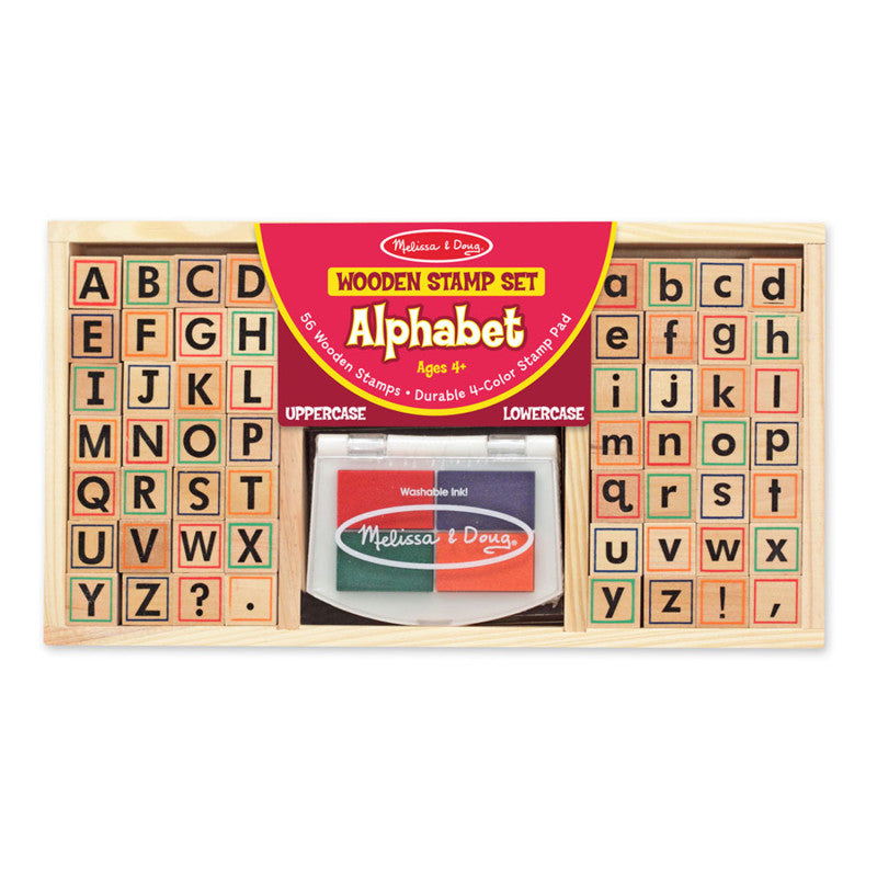 MELISSA & DOUG - Alphabet Stamp Set, Set of 56 Letters and Stamp Pad