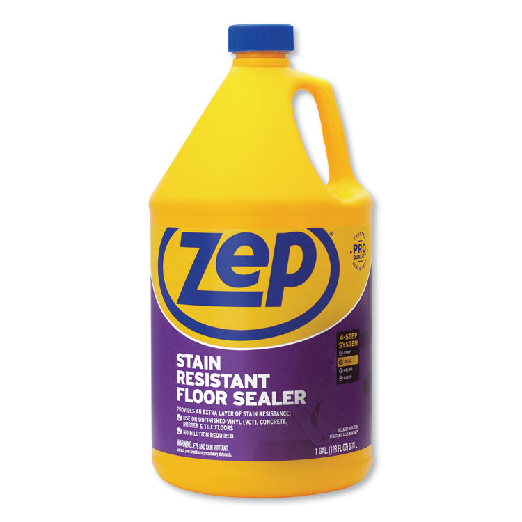 Zep Commercial - Stain Resistant Floor Sealer, Unscented, 1 gal, 4/Carton