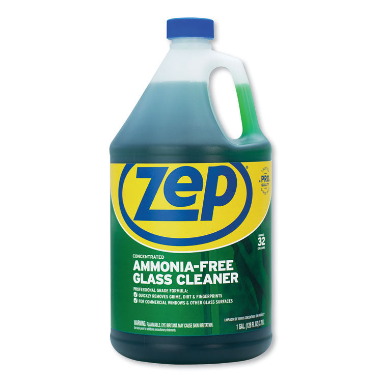 Zep Commercial - Ammonia-Free Glass Cleaner, Pleasant Scent, 1 gal Bottle, 4/Carton
