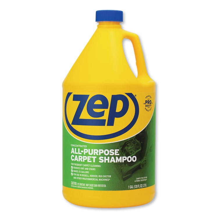 Zep Commercial - Concentrated All-Purpose Carpet Shampoo, Unscented, 1 gal, 4/Carton