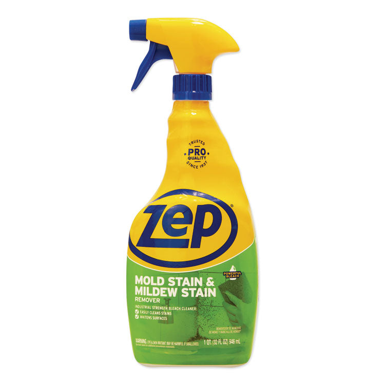 Zep Commercial - Mold Stain and Mildew Stain Remover, 32 oz Spray Bottle, 12/Carton