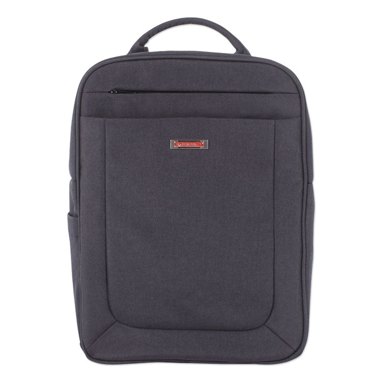 Swiss Mobility - Cadence 2 Section Business Backpack, Fits Devices Up to 15.6", Polyester, 6 x 6 x 17, Charcoal