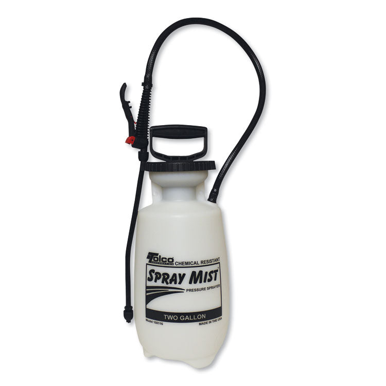 TOLCO - Chemical Resistant Tank Sprayer, 2 gal, 0.63" x 28" Hose, White