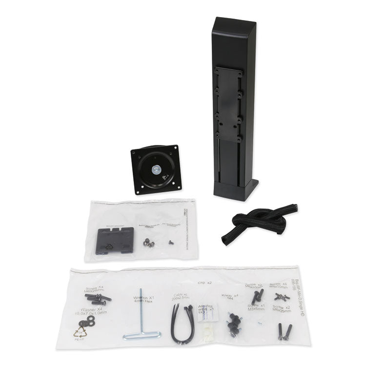 WorkFit by Ergotron - Monitor Riser, For 24" Monitors, 30 Degree Tilt, Black, Supports 16 lb (7683642)