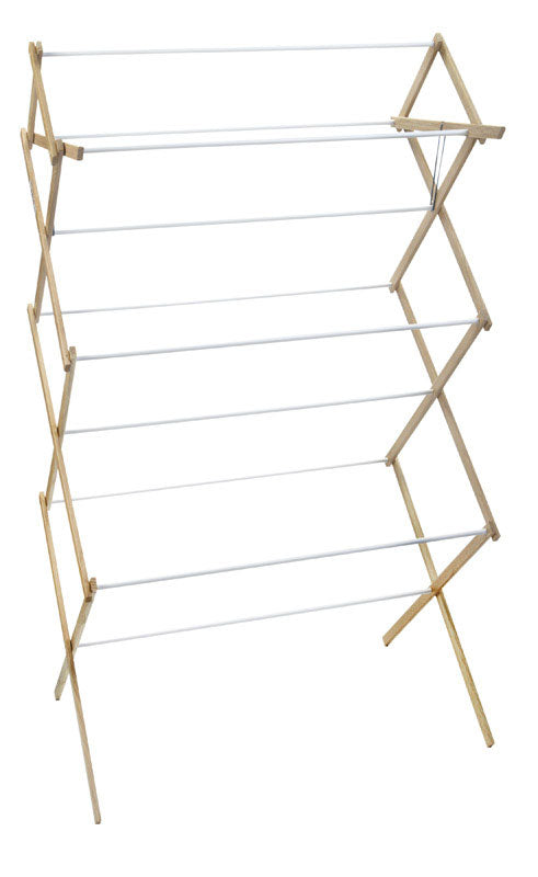 MADISON MILL - Madison Mill 52.5 in. H X 29.5 in. W X 18.25 in. D Wood Accordian Collapsible Clothes Drying Rack - Case of 4
